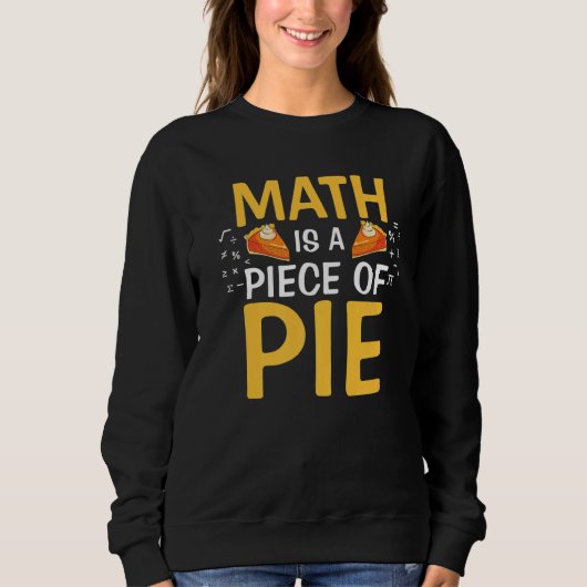 Mathはパイの一部おもしろいPi日Math先生W スウェットシャツ (正面)