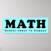 MATHは人間のポスターに対する精神的虐待に等おもしろいしい ポスター (正面)