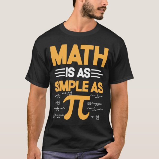 MathはPi I Piシンプル記号I Piと同じ記号 Tシャツ (正面)