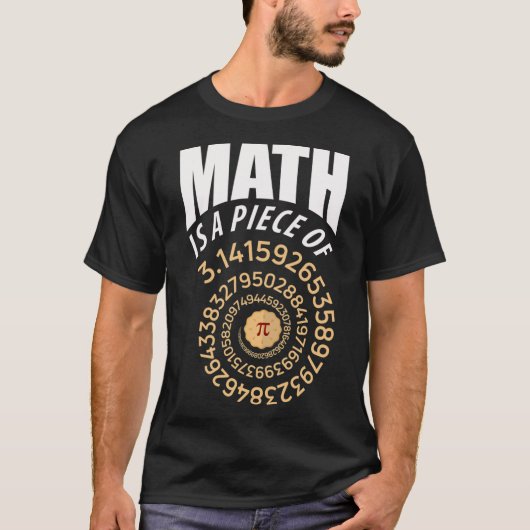 MathはPi Pie 3.14の繰り返し番号の一部である Tシャツ (正面)