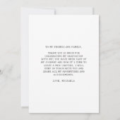 Mathエレガント Script写真の卒業 サンキューカード (裏面)