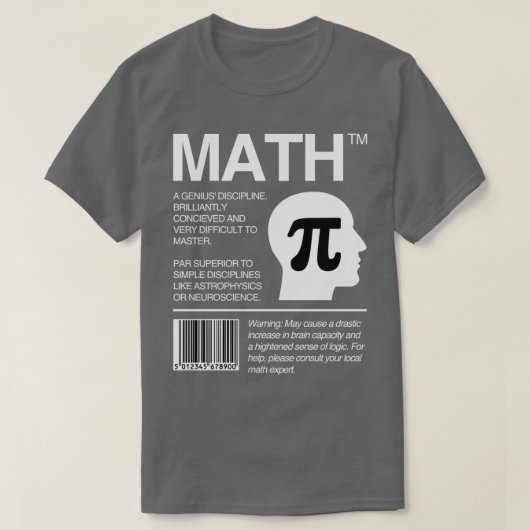 MathパッケージMath先生 Tシャツ (デザイン正面)