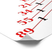 MATHフィボナッチ数字パスカル三角形 ポスター (角)