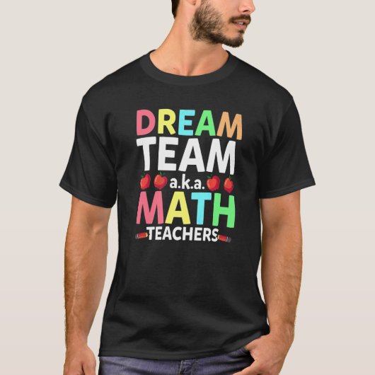 Math先生ドリームチームAka Math先生のバックアップ Tシャツ (正面)