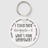 MATH先生パーソナライズされたは$4の下でギフトありがとう キーホルダー (正面)