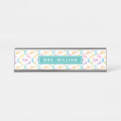 Math先生名かわいい数字のパターン デスクネームプレート (正面)