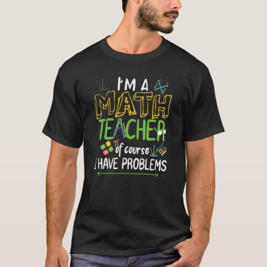 Math先生数数学者の統計数数学 Tシャツ (正面)