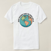 Math先生Make the World Add - Math先生 Tシャツ (デザイン正面)