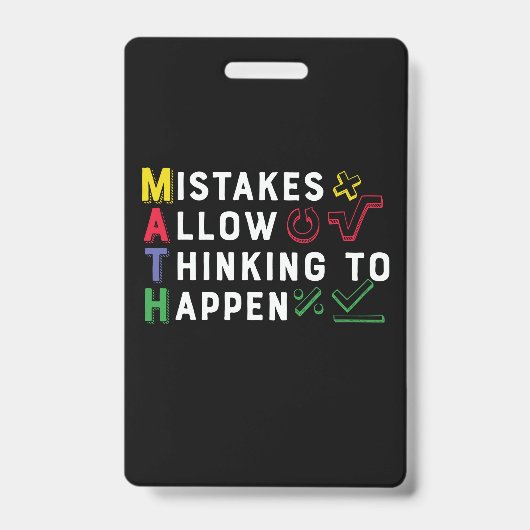 Math先生Math Allowedの実行 バッジ (正面)