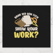 Math先生Math Show Your Work スパークリングワインラベル (シングルラベル)