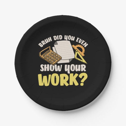 Math先生Math Show Your Work ペーパープレート (正面)