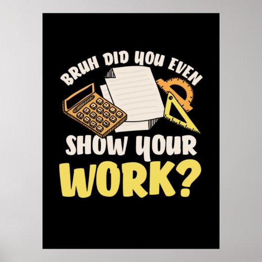 Math先生Math Show Your Work ポスター (正面)