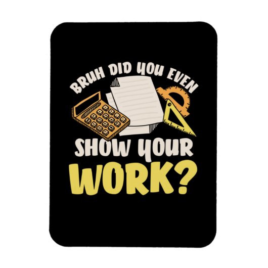 Math先生Math Show Your Work マグネット (縦)