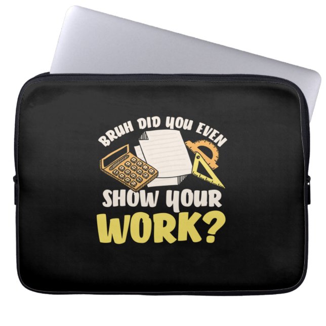 Math先生Math Show Your Work ラップトップスリーブ (正面)
