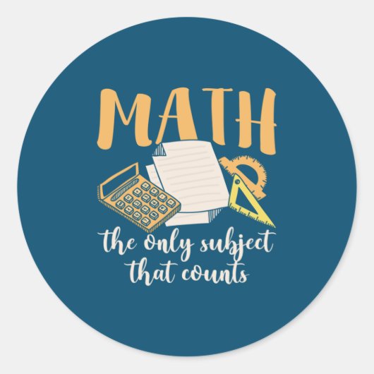 Math先生Math The Only Subject ラウンドシール (正面)