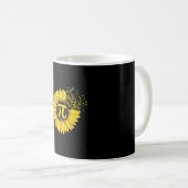 Math先生Pi Numberひまわり コーヒーマグカップ (正面右)