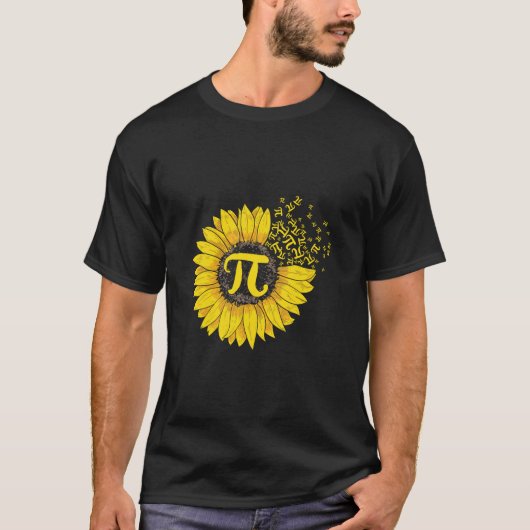 Math先生Pi Numberひまわり Tシャツ (正面)