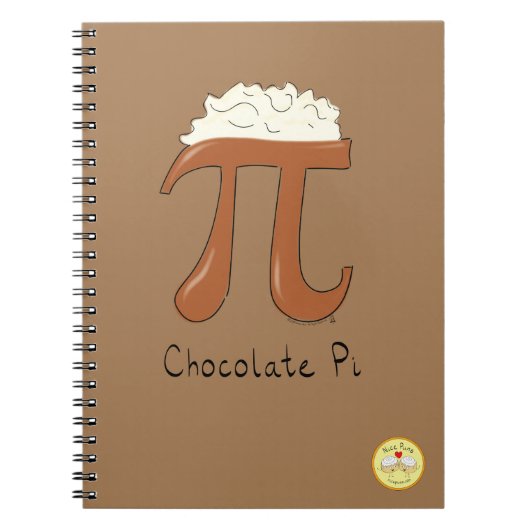 Math おもしろい Chocolate Pi記号 ノートブック (正面)