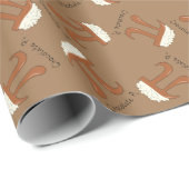 Math おもしろい Chocolate Pi記号 ラッピングペーパー (ロールコーナー)