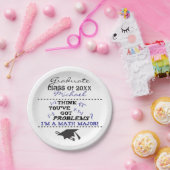 Math おもしろい Graduation Add Name紙プレート ペーパープレート (パーティー)