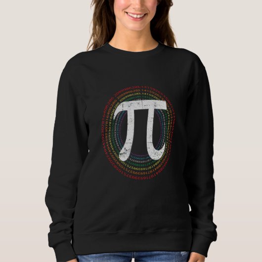 Math おもしろい Pi 3 14 Number Symbol Math Science Pi スウェットシャツ (正面)