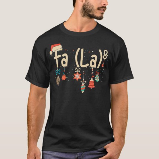 Math おもしろい Santa Christmas FA (LA)8 for Math 教え Tシャツ (正面)
