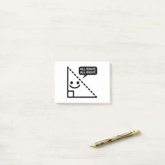 Math おもしろい Triangle T Shirt All Right, All Right. ポストイット (デスク上)