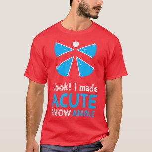 Math おもしろい Women Kids男性へ Acute Snow Angle Tシャツ