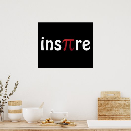 Math やる気を起こさせる Piポインスパイアースター ポスター (キッチン)