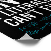 Math 2N -1 I Literally Can'T Even Teacher Nerd ポスター (角)