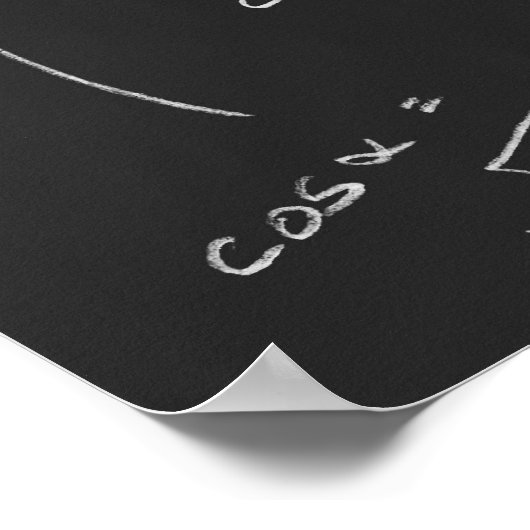 Math Blackboard ポスター (角)