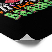 Math Brain Heart Skeleton Hand Zombie Halloween ポスター (角)