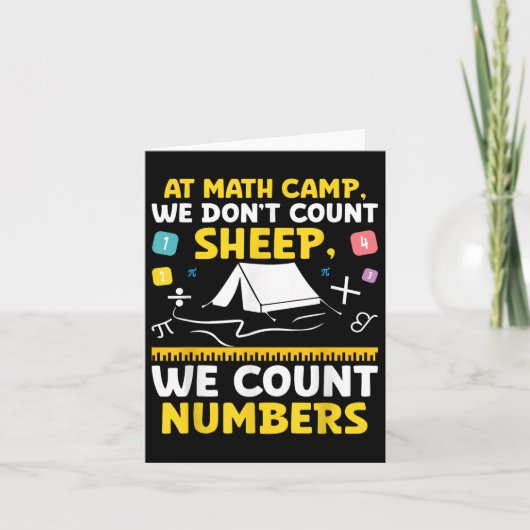 Math Camp Math Camper Matsuian Camping Mathes カード (正面)