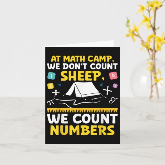 Math Camp Math Camper Matsuian Camping Mathes カード (黄色い花)