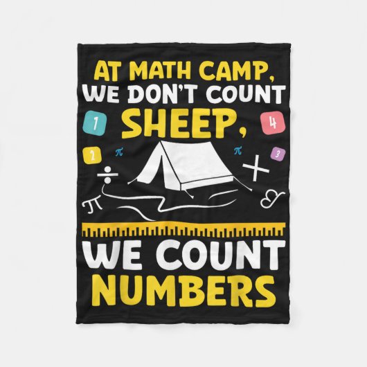 Math Camp Math Camper Matsuian Camping Mathes フリースブランケット (正面)