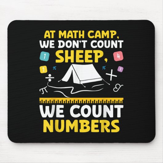 Math Camp Math Camper Matsuian Camping Mathes マウスパッド (正面)