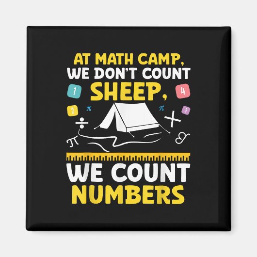 Math Camp Math Camper Matsuian Camping Mathes マグネット (正面)