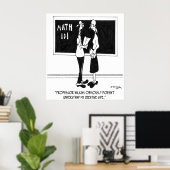 Math Cartoon 6838 ポスター (ホームオフィス)