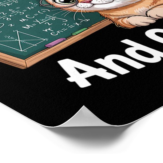 Math Cat Lover Funny Math Teacher I Love Math And  ポスター (角)