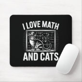 Math Cat Lover Funny Math Teacher I Love Math And  マウスパッド (マウス)