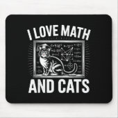 Math Cat Lover Funny Math Teacher I Love Math And  マウスパッド (正面)
