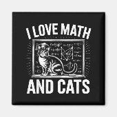 Math Cat Lover Funny Math Teacher I Love Math And  マグネット (正面)