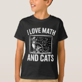 Math Cat Lover Funny Math Teacher I Love Math And  Tシャツ (正面)