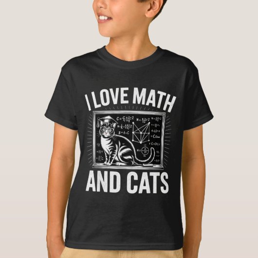 Math Cat Lover Funny Math Teacher I Love Math And Tシャツ (正面)