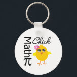 Math Chick キーホルダー<br><div class="desc">Math Chick t-shirts and gifts featuring an adorable chick with a flower on her chick head who loves math! This adorable chick is originally illustrated and makes a fun gift for all math enthusiasts gals out there. We have a cool line of chick gifts and t-shirts for all chick lovers...</div>