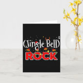 Math Christmas Jingle Bells Rock Math Funny Christ カード (黄色い花)