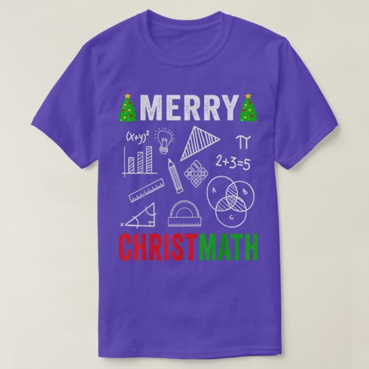 Math Christmas Merry Christmas Math Teacher Women Tシャツ (デザイン正面)