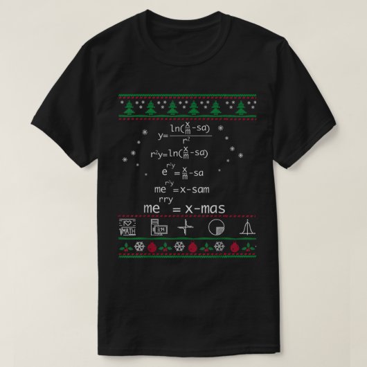 Math Christmas Sweater ShirtMath Womのクリスマス Tシャツ (デザイン正面)
