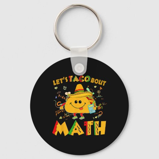 Math Cinco de Mayo Math Teacおもしろいについて キーホルダー (正面)