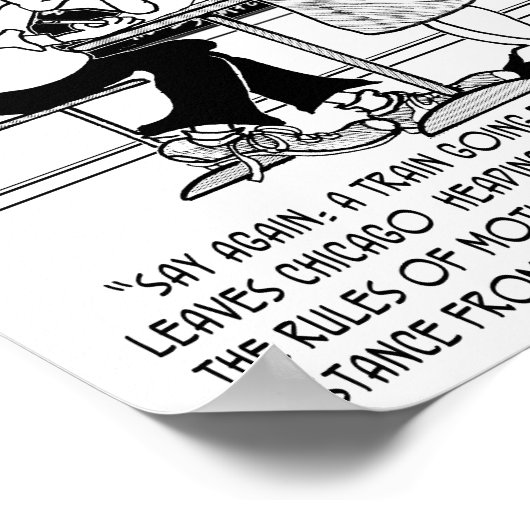 Math Class Cartoon 9478 ポスター (角)